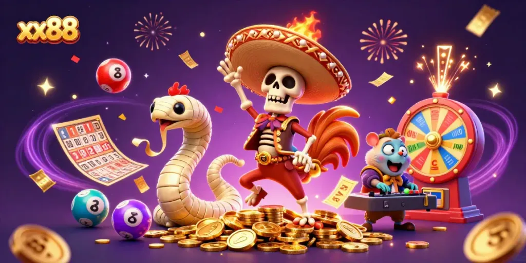 Engage in vibrant games at xx88 Casino with dynamic fun and colorful lottery elements.